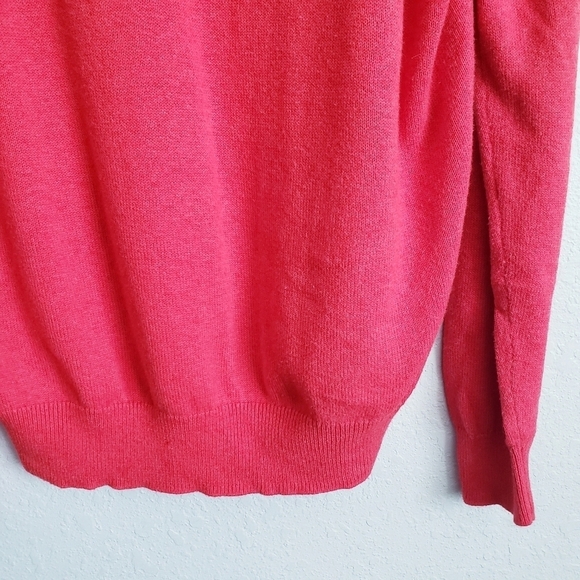 Vineyard Vines Red Cashmere Blend V-neck Sweater - Picture 4 of 6